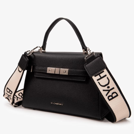 Chabrand By Chabrand Louise Sac Porté Main Effet Grainé Noir côté