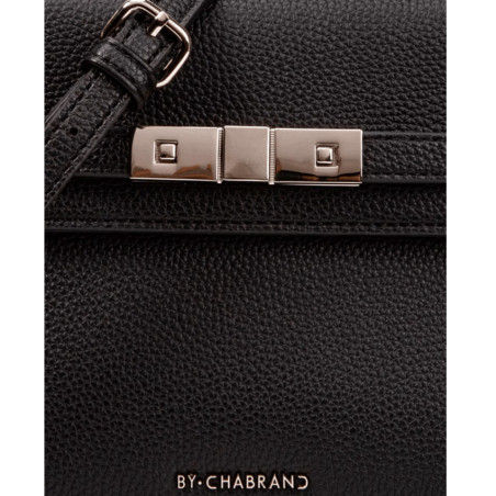 Chabrand By Chabrand Louise Sac Porté Main Effet Grainé Noir fermoir