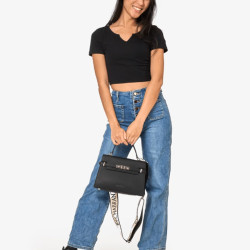 Chabrand By Chabrand Louise Handbag Grainy Effect 12025 Black