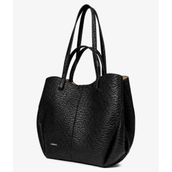 Chabrand By Chabrand Adèle Sac Shopping & Sa Pochette Amovible Effet Grainé Noir
