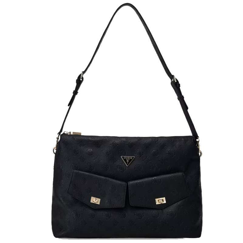 Guess Blake Shoulder Bag Black Logo (Pre-owned)