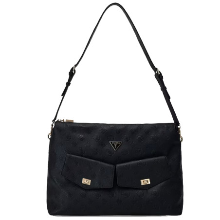 Guess Blake Shoulder Bag Black Logo (Pre-owned)