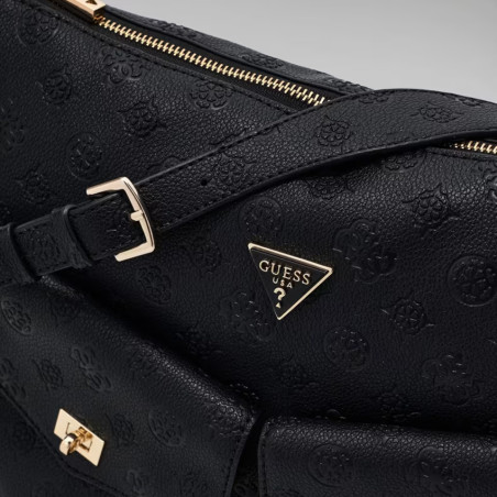 Guess Blake Shoulder Bag Black Logo (Pre-owned)