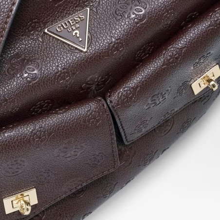 Guess Blake Shoulder Bag Brown Logo (Pre-owned)