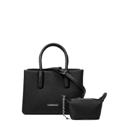 Chabrand By Chabrand Mathilde Sac Porté Main & Sa Petite Pochette Effet Grainé Noir