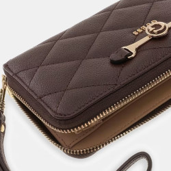 Guess Frances All-in-One Maxi Wallet Brown