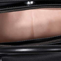 Chabrand By Chabrand Mathilde Sac Porté Main & Sa Petite Pochette Effet Grainé Noir ouvert
