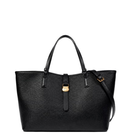 Chabrand By Chabrand Maya Large Grain Effect Shopping Bag 13725 Black