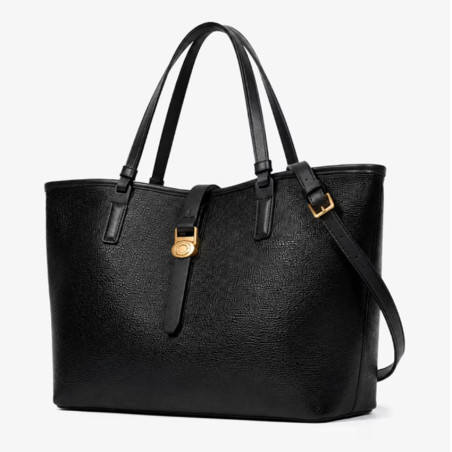 Chabrand By Chabrand Maya Large Grain Effect Shopping Bag 13725 Black