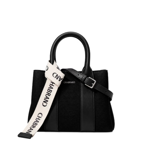 Chabrand Petit Sac à main La Fidèle Toile Canva Margaux 12624 Noir