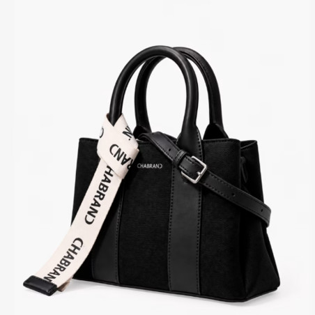 Chabrand Petit Sac à main La Fidèle Toile Canva Margaux 12624 Noir côté