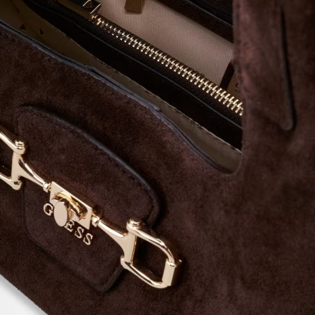 Guess Sunset Sac Hobo Tan ESP Marron Foncé details