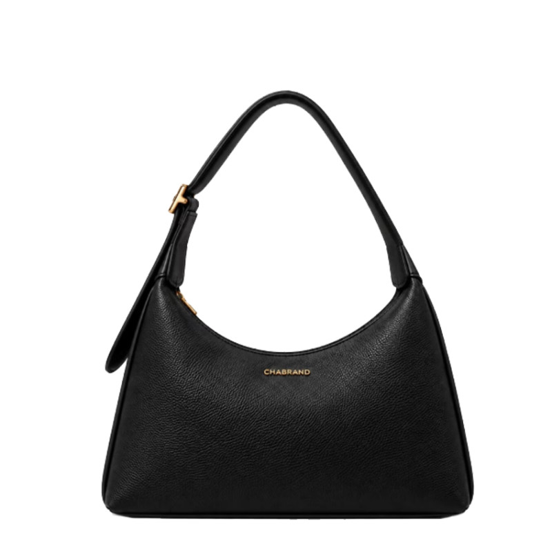 Chabrand By-Chabrand Maya Shoulder Bag Grainy Effect 13722 Black