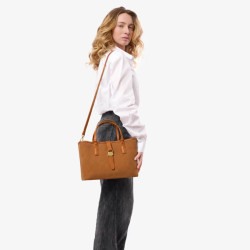 Chabrand By Chabrand Maya Sac Shopping Effet Nubuck 13724 Camel porté