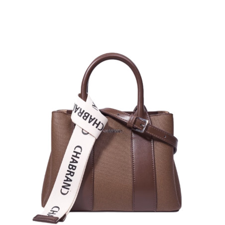 Chabrand Petit Sac à main La Fidèle Toile Canva Margaux 12624 Marron