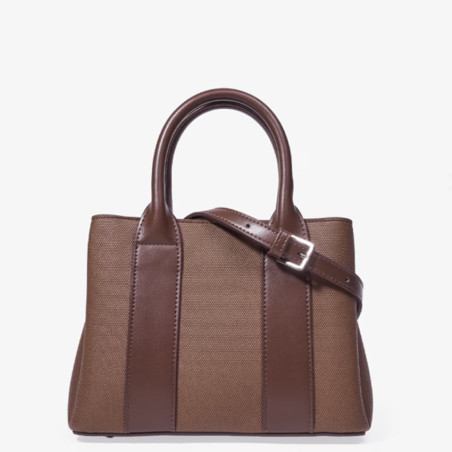 Chabrand Petit Sac à main La Fidèle Toile Canva Margaux 12624 Marron dos