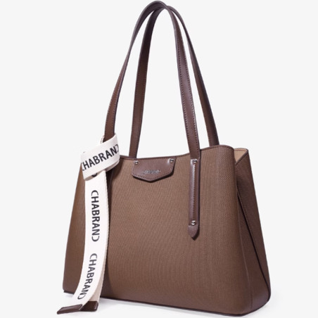 Chabrand Margaux Sac Porté Epaule Toile Canva 11614 Marron
