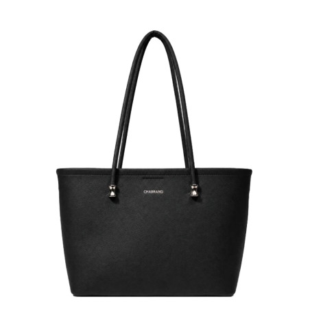 Chabrand Mathilde Sac Shopping Effet Cuir Grainé 12411 Noir
