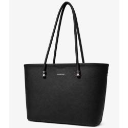 Chabrand Mathilde Sac Shopping Effet Cuir Grainé 12411 Noir