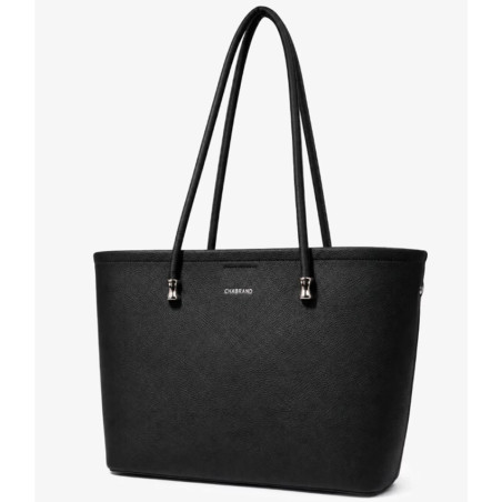 Chabrand Mathilde Sac Shopping Effet Cuir Grainé 12411 Noir côté