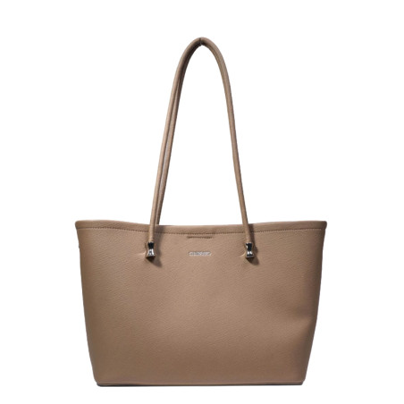 Chabrand Mathilde Sac Shopping Effet Cuir Grainé 12411 Marron Clair