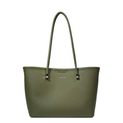 Chabrand Mathilde Sac Shopping Effet Cuir Grainé 12411 Kaki