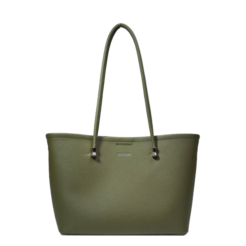 Chabrand Mathilde Sac Shopping Effet Cuir Grainé 12411 Kaki