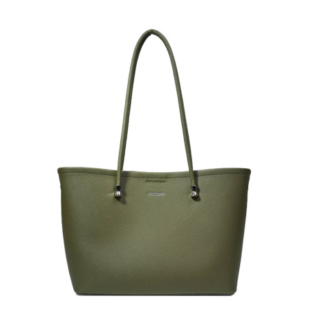 Chabrand Mathilde Sac Shopping Effet Cuir Grainé 12411 Kaki