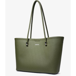 Chabrand Mathilde Sac Shopping Effet Cuir Grainé 12411 Kaki