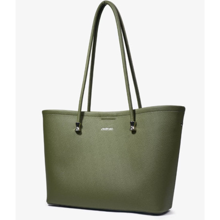 Chabrand Mathilde Sac Shopping Effet Cuir Grainé 12411 Kaki côté
