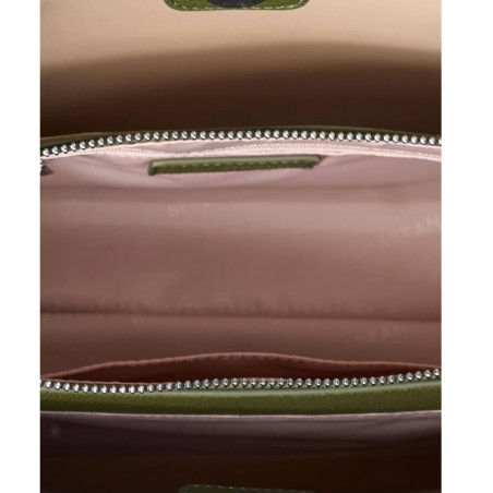 Chabrand Mathilde Sac Shopping Effet Cuir Grainé 12411 Kaki ouvert