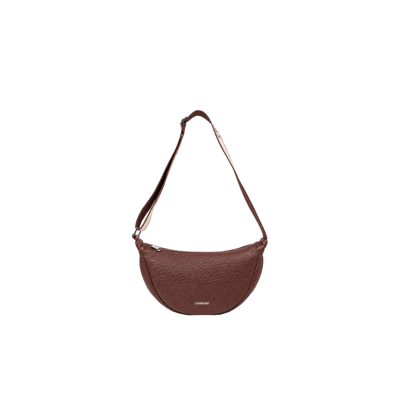 Chabrand Adèle Sac Demi-Lune Effet Cuir Grainé 12219 Marron