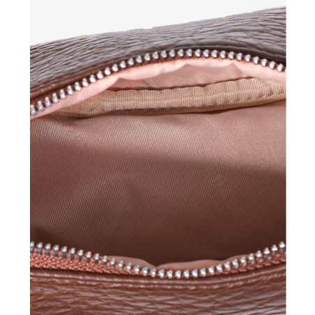 Chabrand Adèle Sac Demi-Lune Effet Cuir Grainé 12219 Marron ouvert