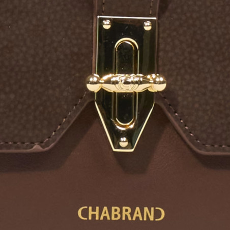 Chabrand By Chabrand Léna Sac Shopping Effet Cuir Lisse 11911 Marron fermoir