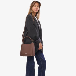 Chabrand By Chabrand Mathilde Sac Seau Effet Grainé 12417 Marron Foncé
