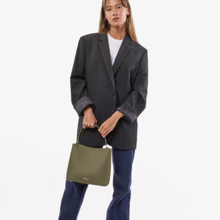 Chabrand By Chabrand Mathilde Bucket Bag Grainy Effect 12417 Khaki