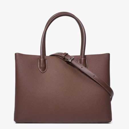 Chabrand By Chabrand Mathilde Sac Porté Main & Sa Petite Pochette Effet Grainé 12425 Marron dos