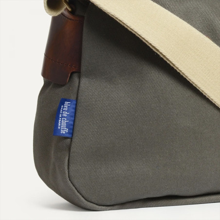 Bleu De Chauffe Léon Besace En Coton BM Kaki details