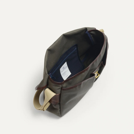 Bleu De Chauffe Léon Besace En Coton BM Kaki ouvert