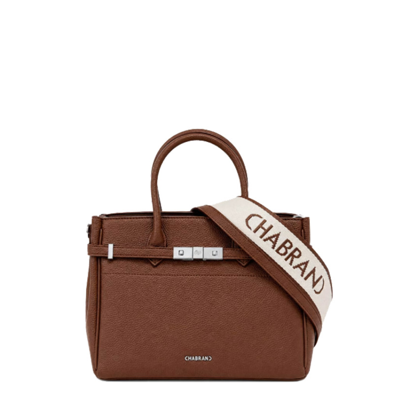 Chabrand Louise Sac Porté Main Effet Cuir Grainé 12010 Marron