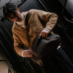 Bleu de Chauffe Sac Besace Lucien Marron Brun