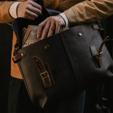 Bleu de Chauffe Lucien Satchel Brown