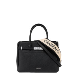 Chabrand Louise Sac Porté Main Effet Cuir Grainé 12010 Noir