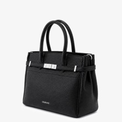 Chabrand Louise Sac Porté Main Effet Cuir Grainé 12010 Noir