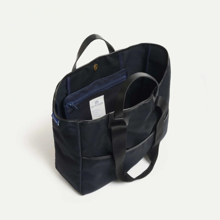 Bleu de Chauffe Cabas Meline Toile BM Noir ouvert