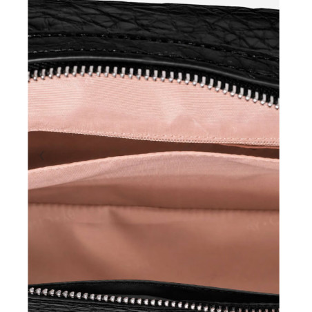 Chabrand Mathilde Sac Porté Main Souple Effet Cuir Grainé12225 Noir ouvert