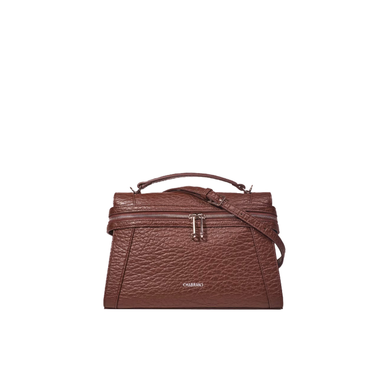 Chabrand Mathilde Sac Porté Main Souple Effet Cuir Grainé 12225 Marron