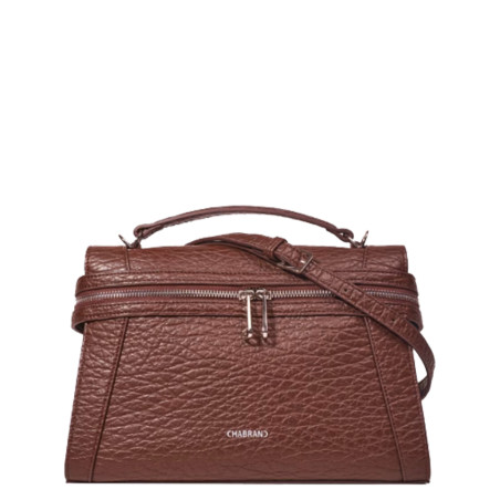 Chabrand Mathilde Sac Porté Main Souple Effet Cuir Grainé 12225 Marron
