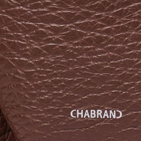 Chabrand Mathilde Sac Porté Main Souple Effet Cuir Grainé 12225 Marron ouvert