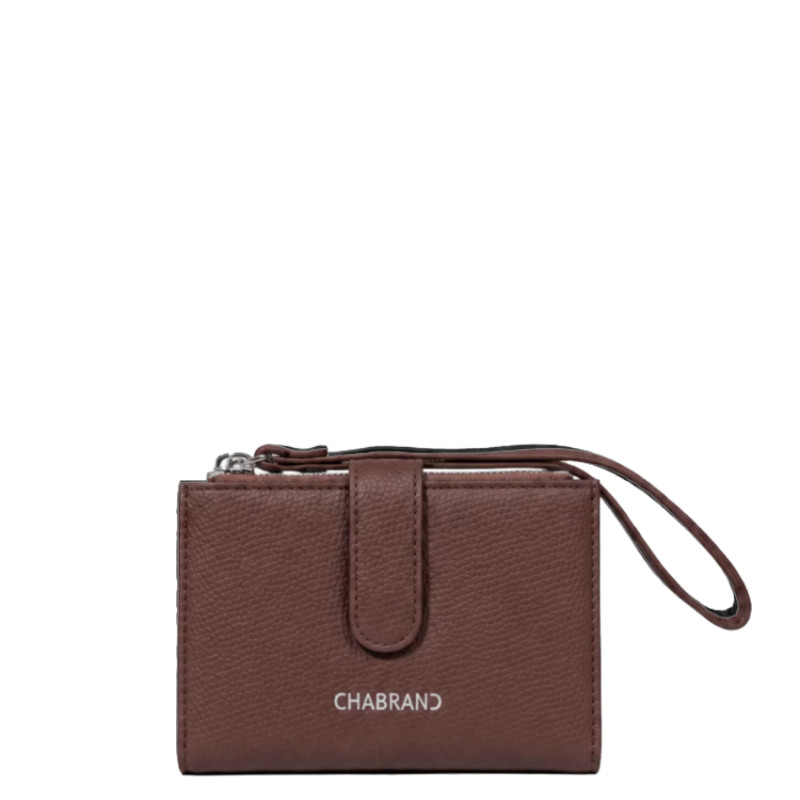 Chabrand Mathilde Portefeuille Effet Cuir Grainé 12462 Marron Foncé